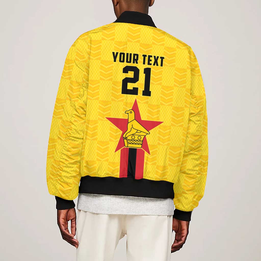 Custom Africa Football Zimbabwe Bomber Jacket The Warriors with Zimbabwe Bird - African Pride