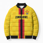 Custom Africa Football Zimbabwe Bomber Puffer Jacket The Warriors Zimbabwe Bird