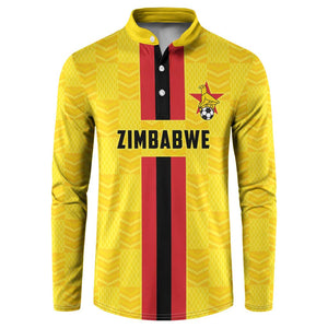 Custom Africa Football Zimbabwe Button Sweatshirt The Warriors Zimbabwe Bird