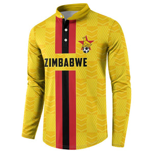 Custom Africa Football Zimbabwe Button Sweatshirt The Warriors Zimbabwe Bird