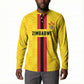 Custom Africa Football Zimbabwe Button Sweatshirt The Warriors Zimbabwe Bird