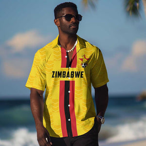 Custom Africa Football Zimbabwe Hawaiian Shirt The Warriors with Zimbabwe Bird - African Pride
