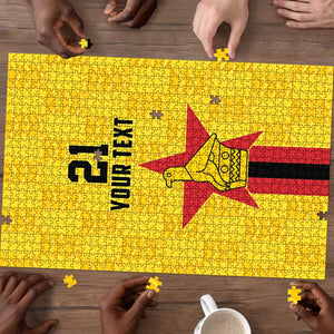 Custom Africa Football Zimbabwe Puzzle The Warriors Zimbabwe Bird