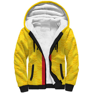 Custom Africa Football Zimbabwe Sherpa Hoodie The Warriors with Zimbabwe Bird - African Pride