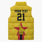 Custom Africa Football Zimbabwe Sleeveless Puffer Jacket The Warriors Zimbabwe Bird