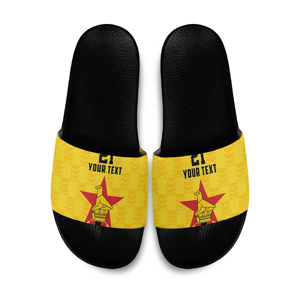 Custom Africa Football Zimbabwe Slide Sandals The Warriors Zimbabwe Bird