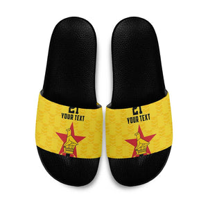 Custom Africa Football Zimbabwe Slide Sandals The Warriors Zimbabwe Bird