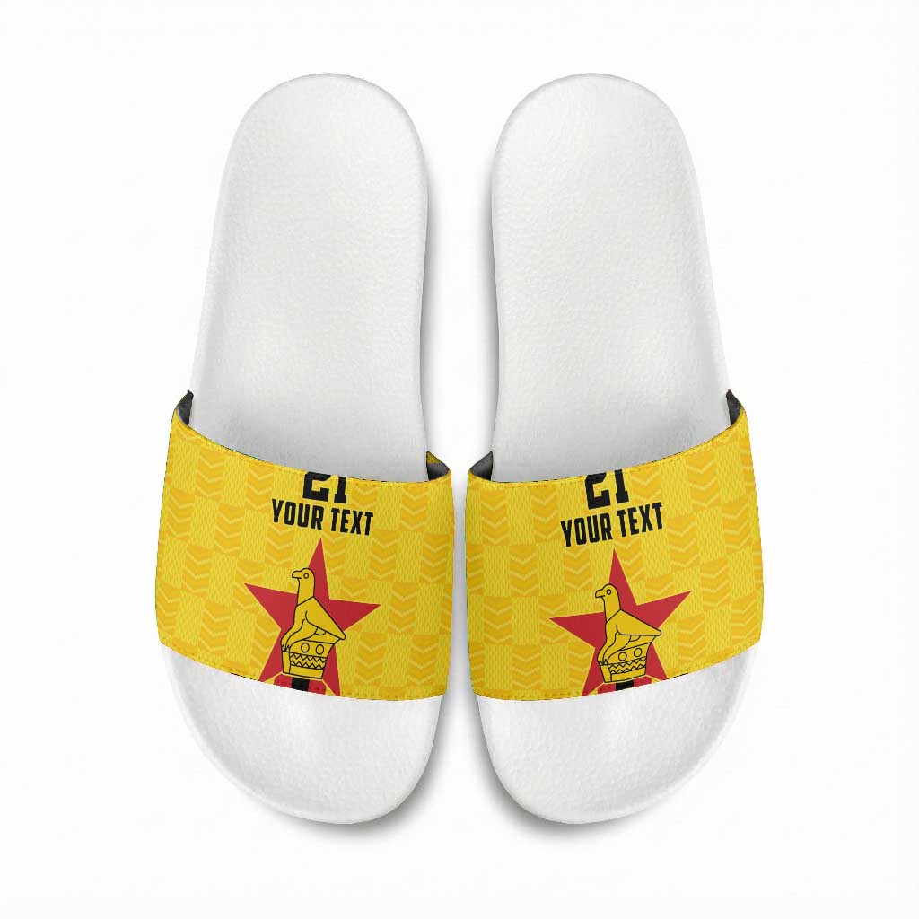 Custom Africa Football Zimbabwe Slide Sandals The Warriors Zimbabwe Bird