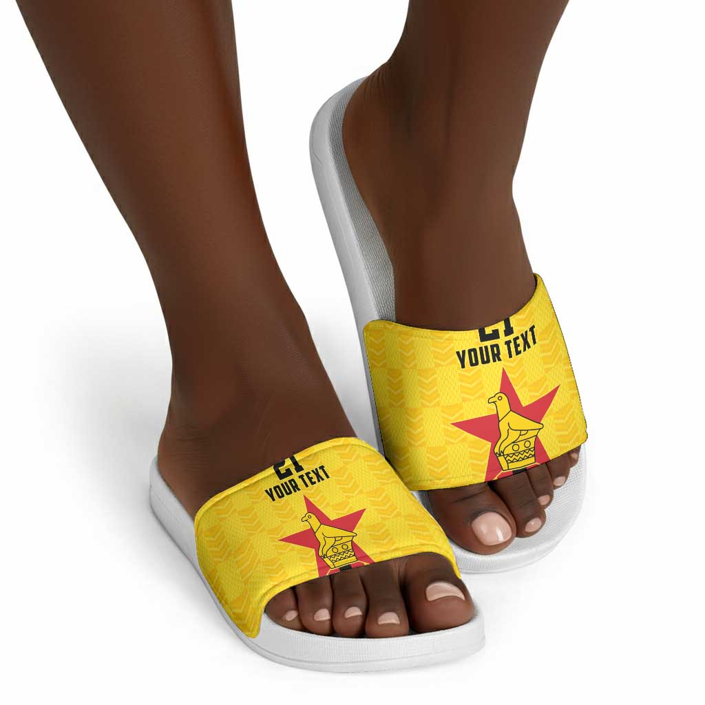 Custom Africa Football Zimbabwe Slide Sandals The Warriors Zimbabwe Bird