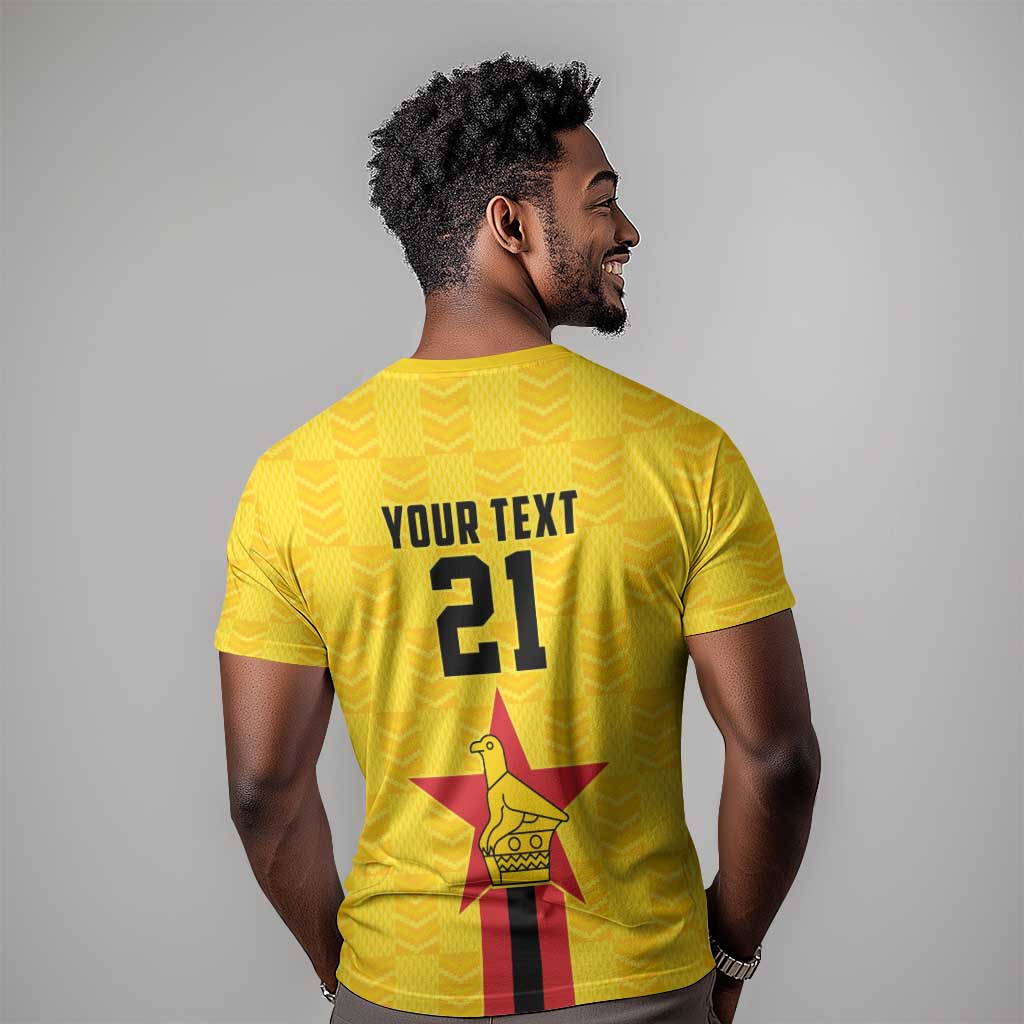Custom Africa Football Zimbabwe T shirt The Warriors with Zimbabwe Bird - African Pride