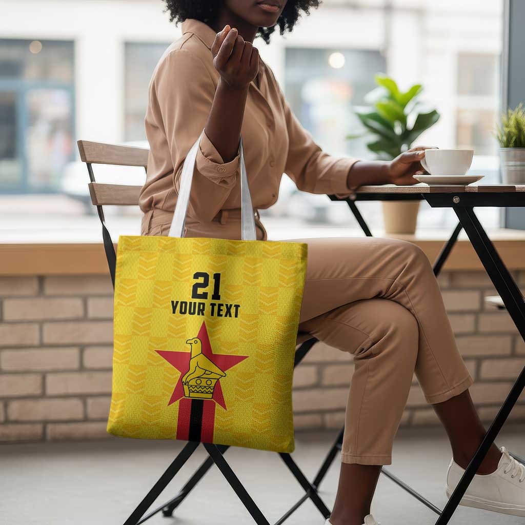 Custom Africa Football Zimbabwe Tote Bag The Warriors Zimbabwe Bird