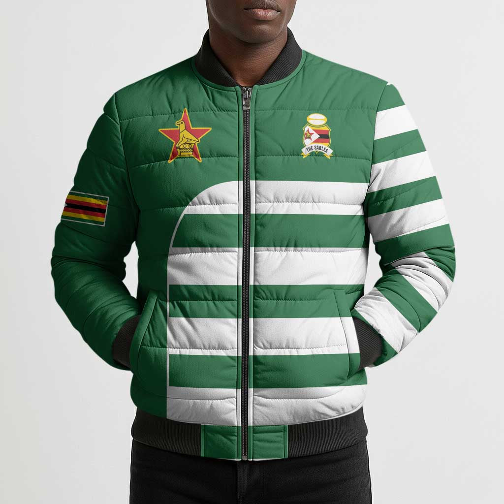 Zimbabwe Rugby History Champion Bomber Puffer Jacket One For The History Sables