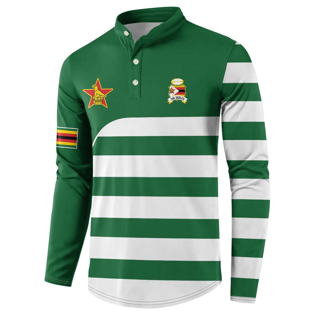 Zimbabwe Rugby History Champion Button Sweatshirt One For The History Sables