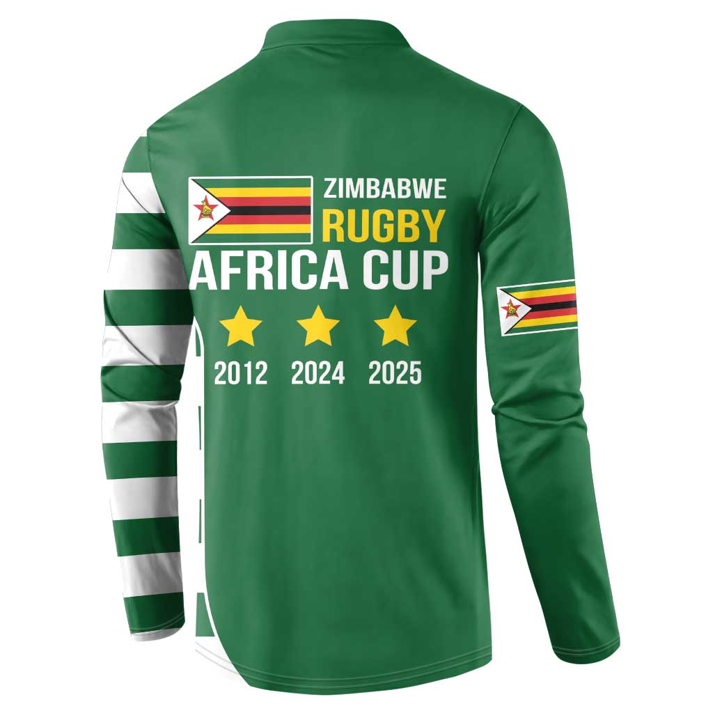 Zimbabwe Rugby History Champion Button Sweatshirt One For The History Sables