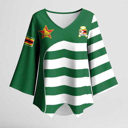 Zimbabwe Rugby History Champion Kimono Sleeve Blouse One For The History Sables