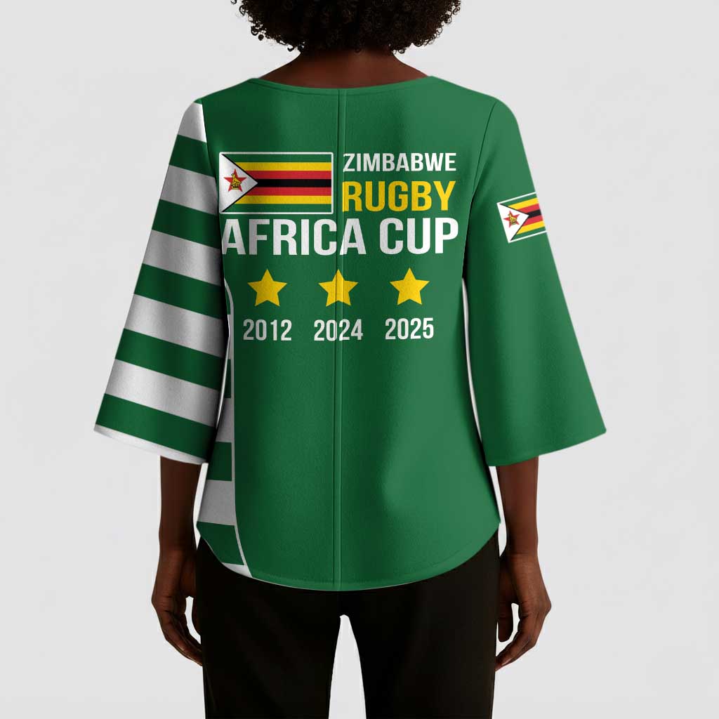 Zimbabwe Rugby History Champion Kimono Sleeve Blouse One For The History Sables
