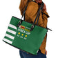 Zimbabwe Rugby History Champion Leather Tote Bag One For The History Sables - African Pride