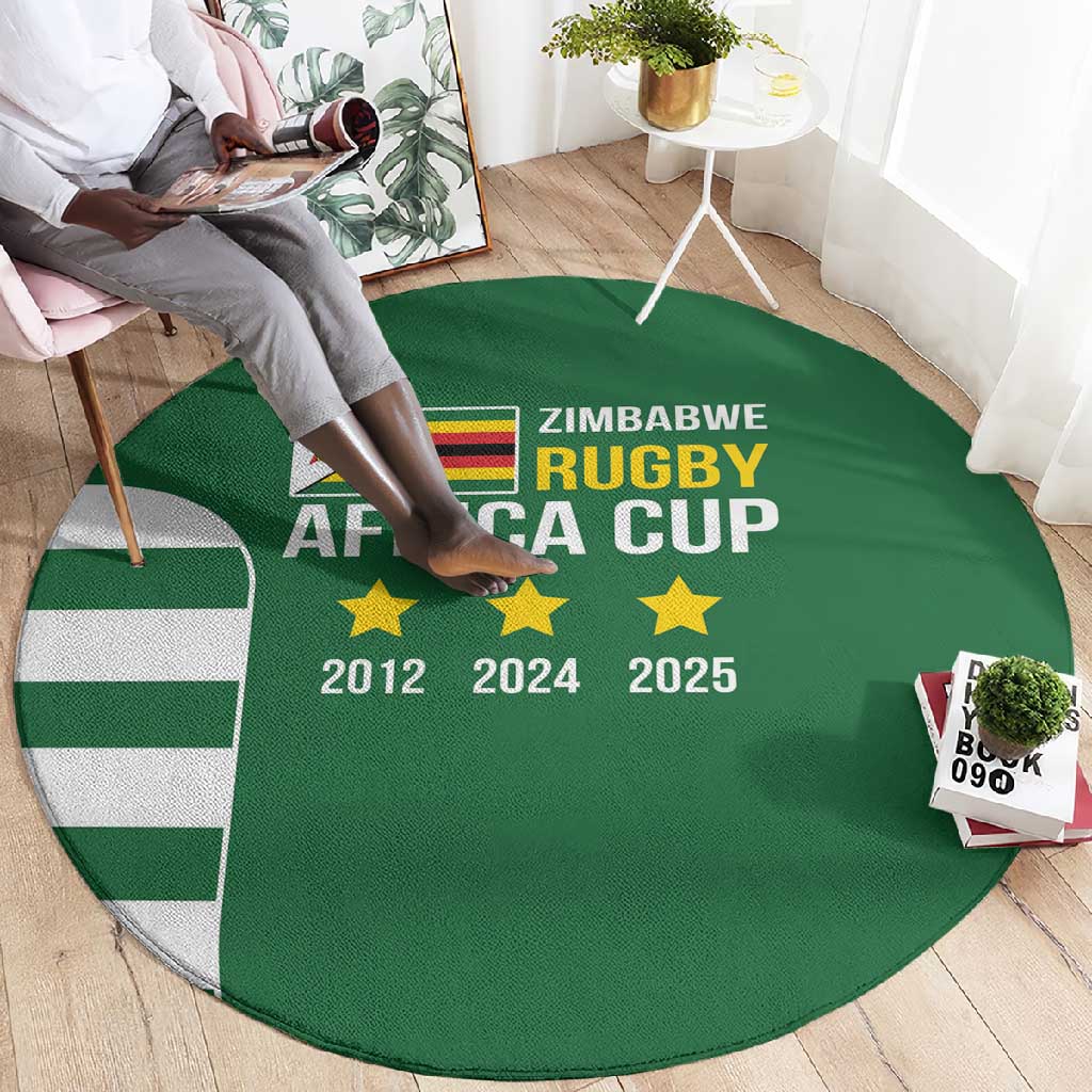 Zimbabwe Rugby History Champion Round Carpet One For The History Sables - African Pride