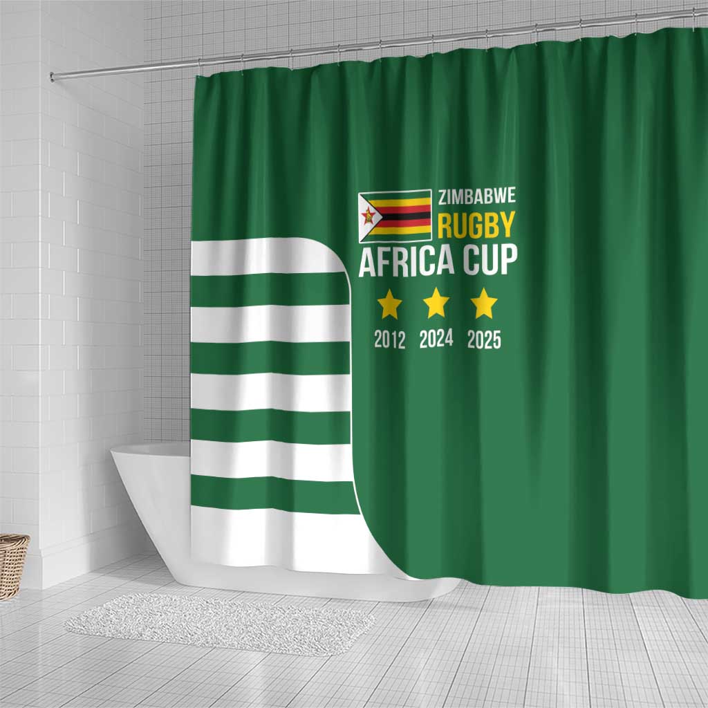 Zimbabwe Rugby History Champion Shower Curtain One For The History Sables - African Pride