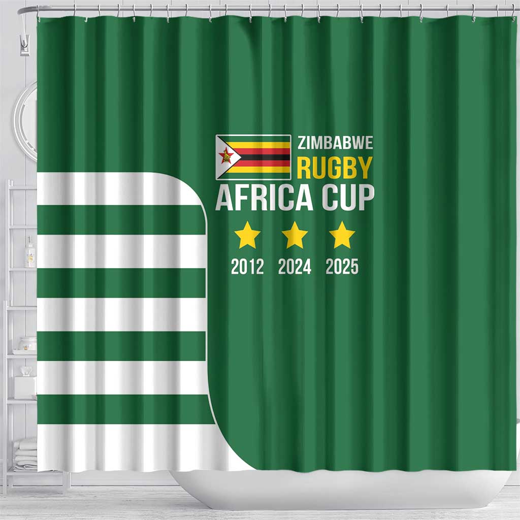 Zimbabwe Rugby History Champion Shower Curtain One For The History Sables - African Pride