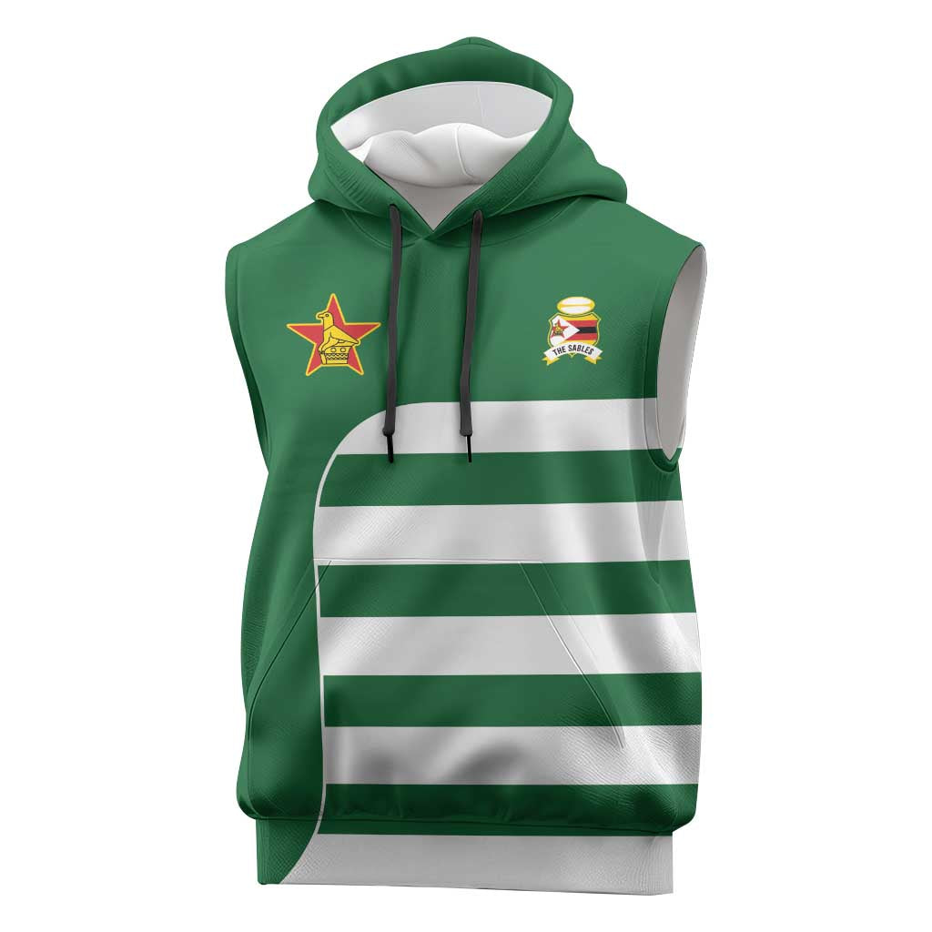 Zimbabwe Rugby History Champion Sleeveless Hoodie One For The History Sables - African Pride