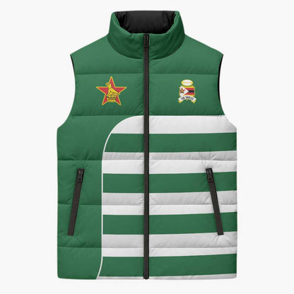 Zimbabwe Rugby History Champion Sleeveless Puffer Jacket One For The History Sables