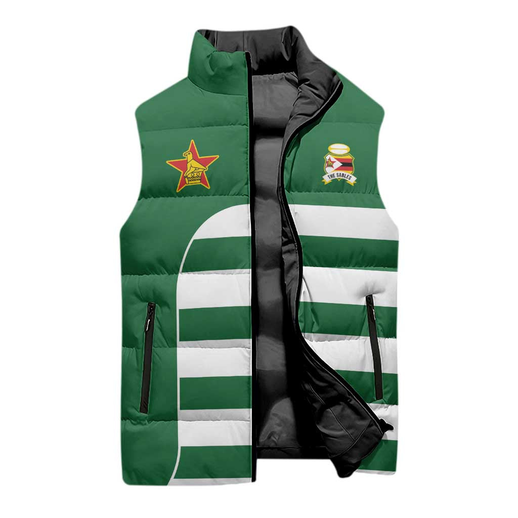Zimbabwe Rugby History Champion Sleeveless Puffer Jacket One For The History Sables