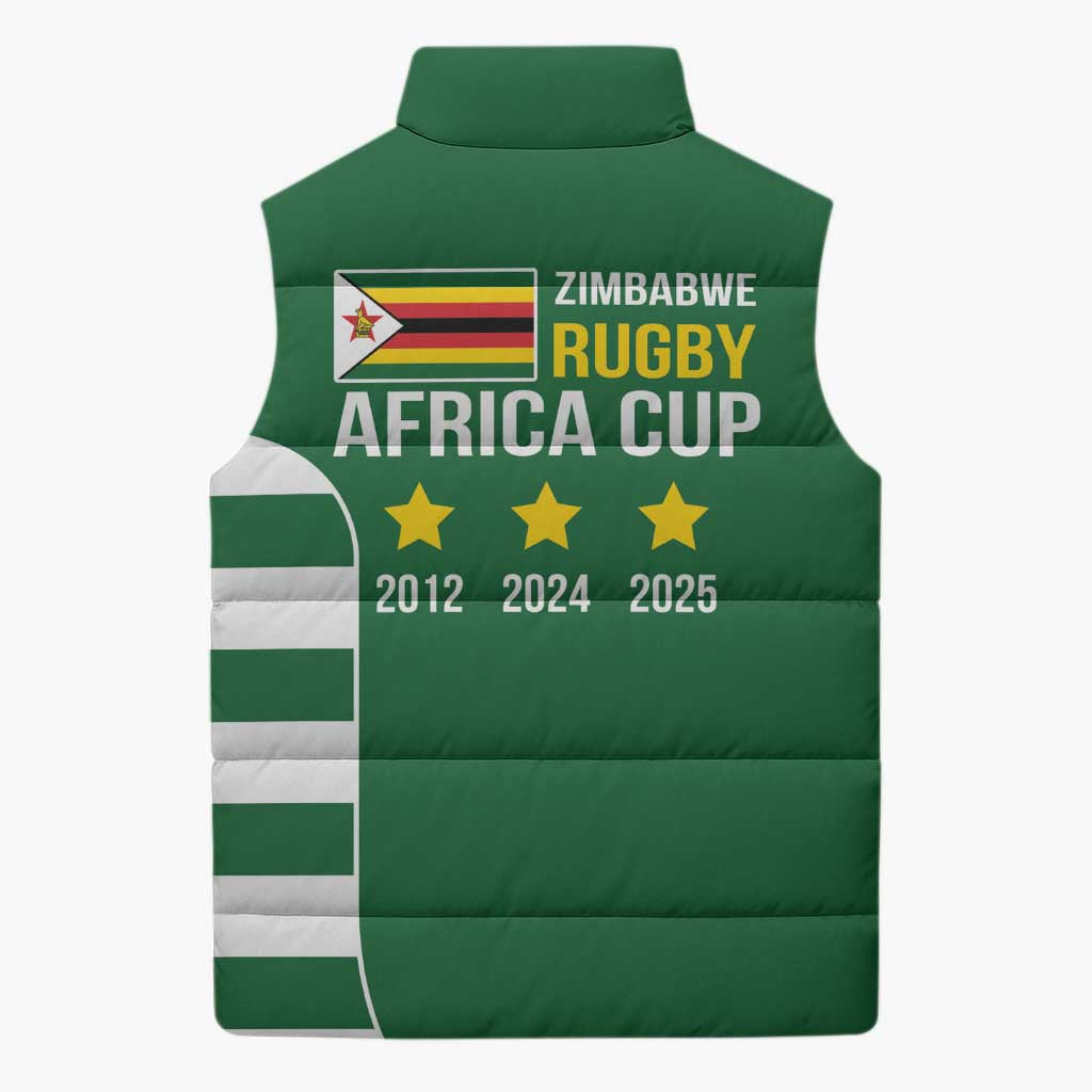 Zimbabwe Rugby History Champion Sleeveless Puffer Jacket One For The History Sables