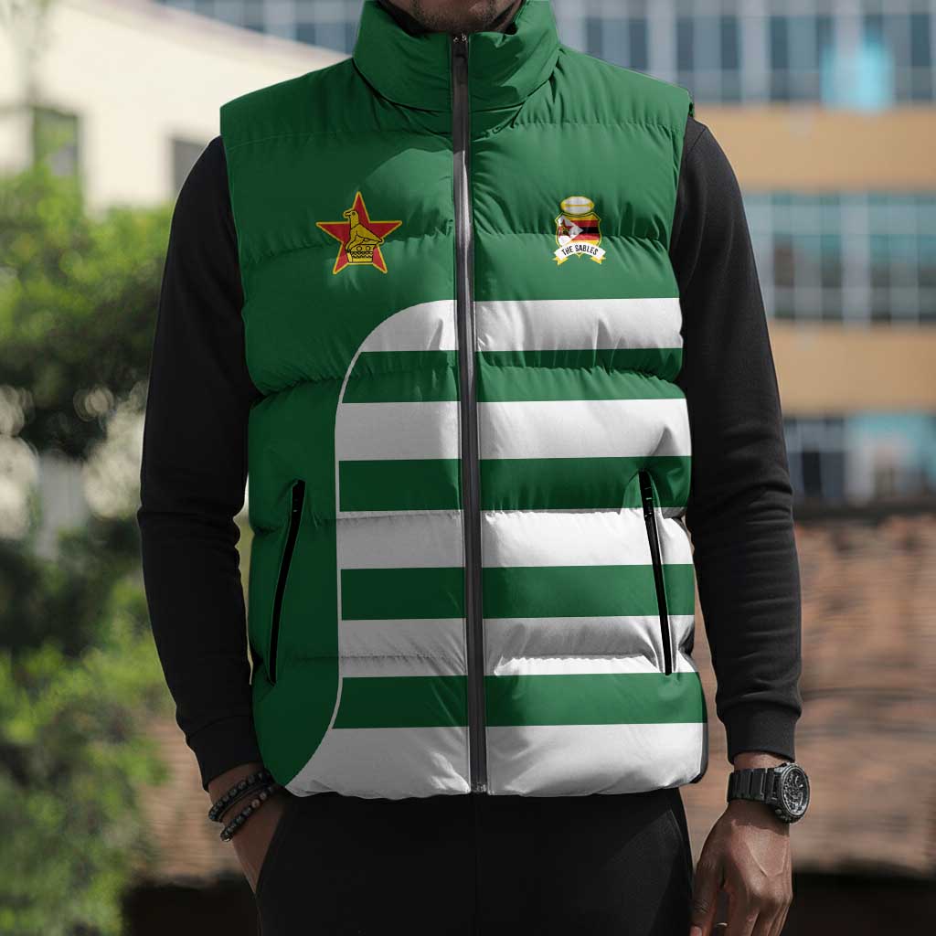 Zimbabwe Rugby History Champion Sleeveless Puffer Jacket One For The History Sables