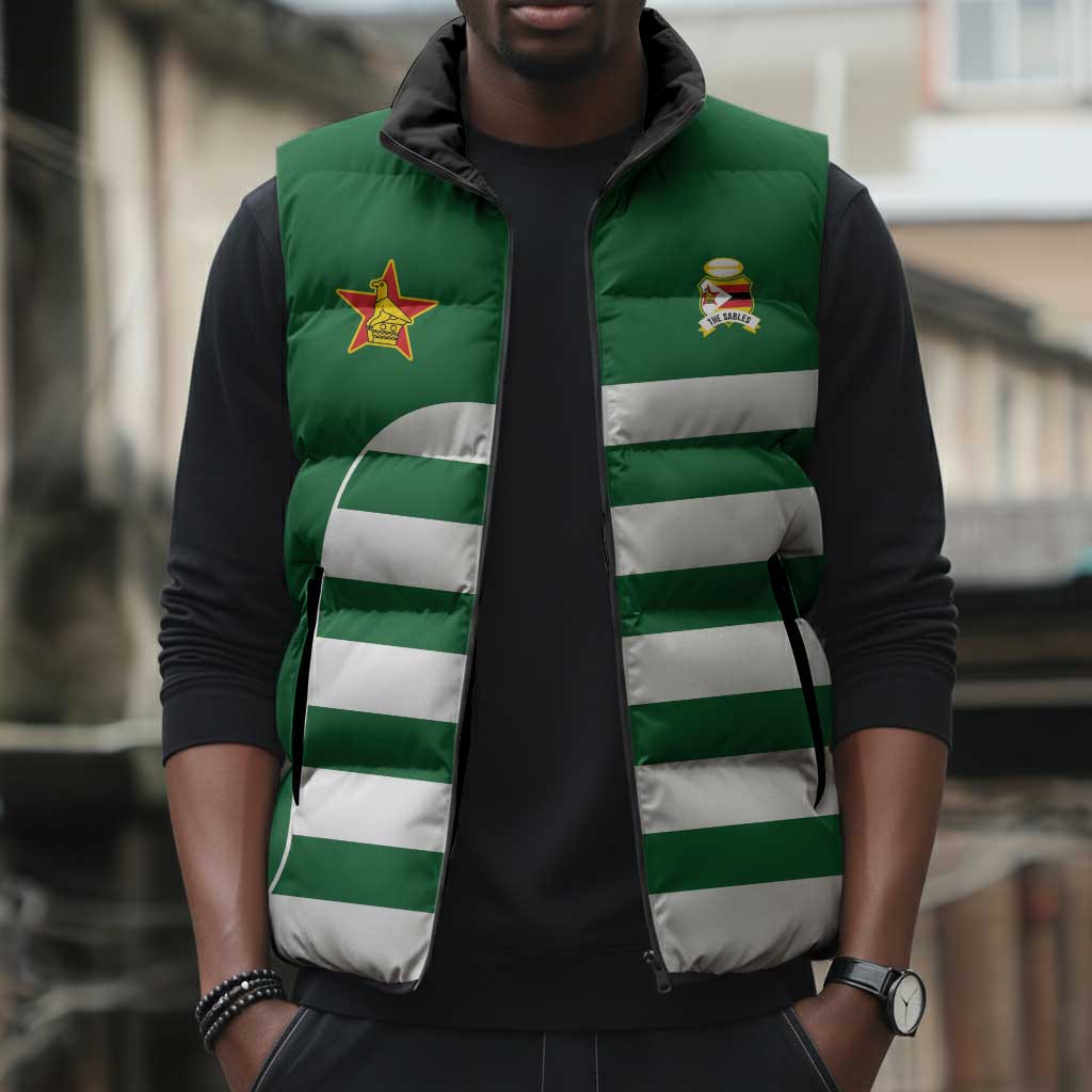 Zimbabwe Rugby History Champion Sleeveless Puffer Jacket One For The History Sables