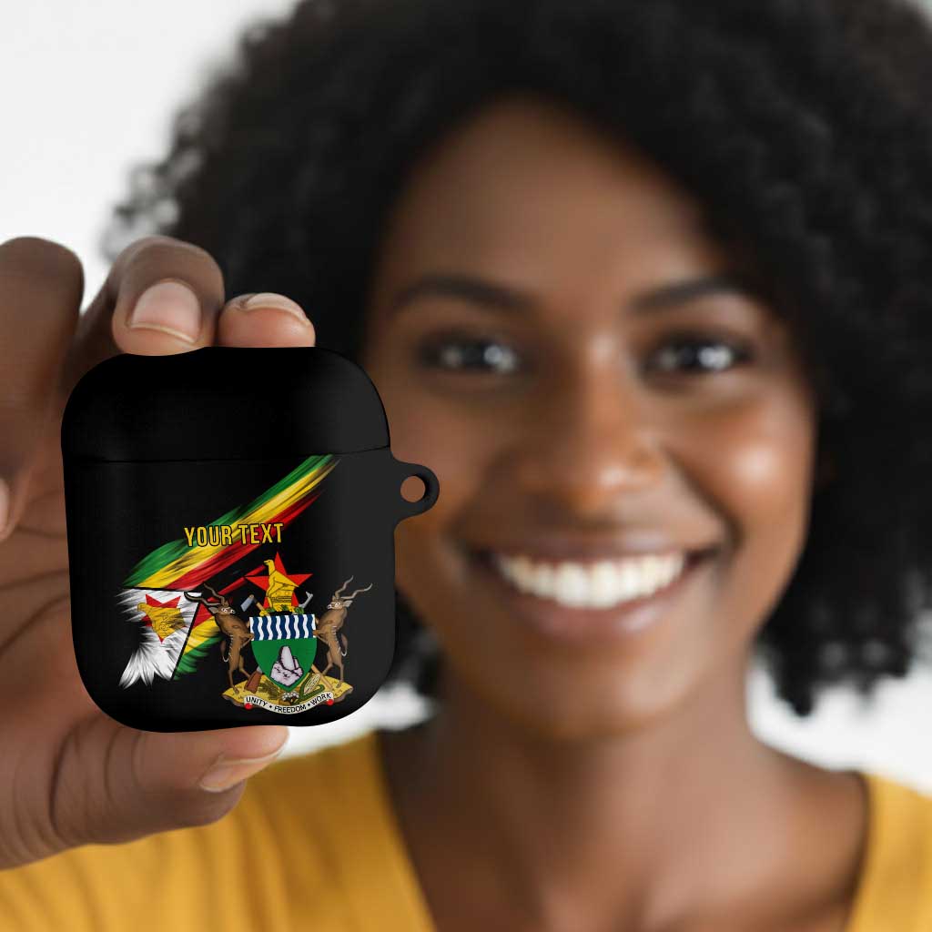 Personalized Zimbabwe Wings Flag AirPods Case Proudly Zimbabwean
