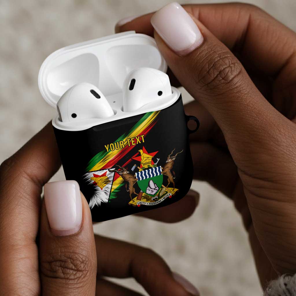 Personalized Zimbabwe Wings Flag AirPods Case Proudly Zimbabwean