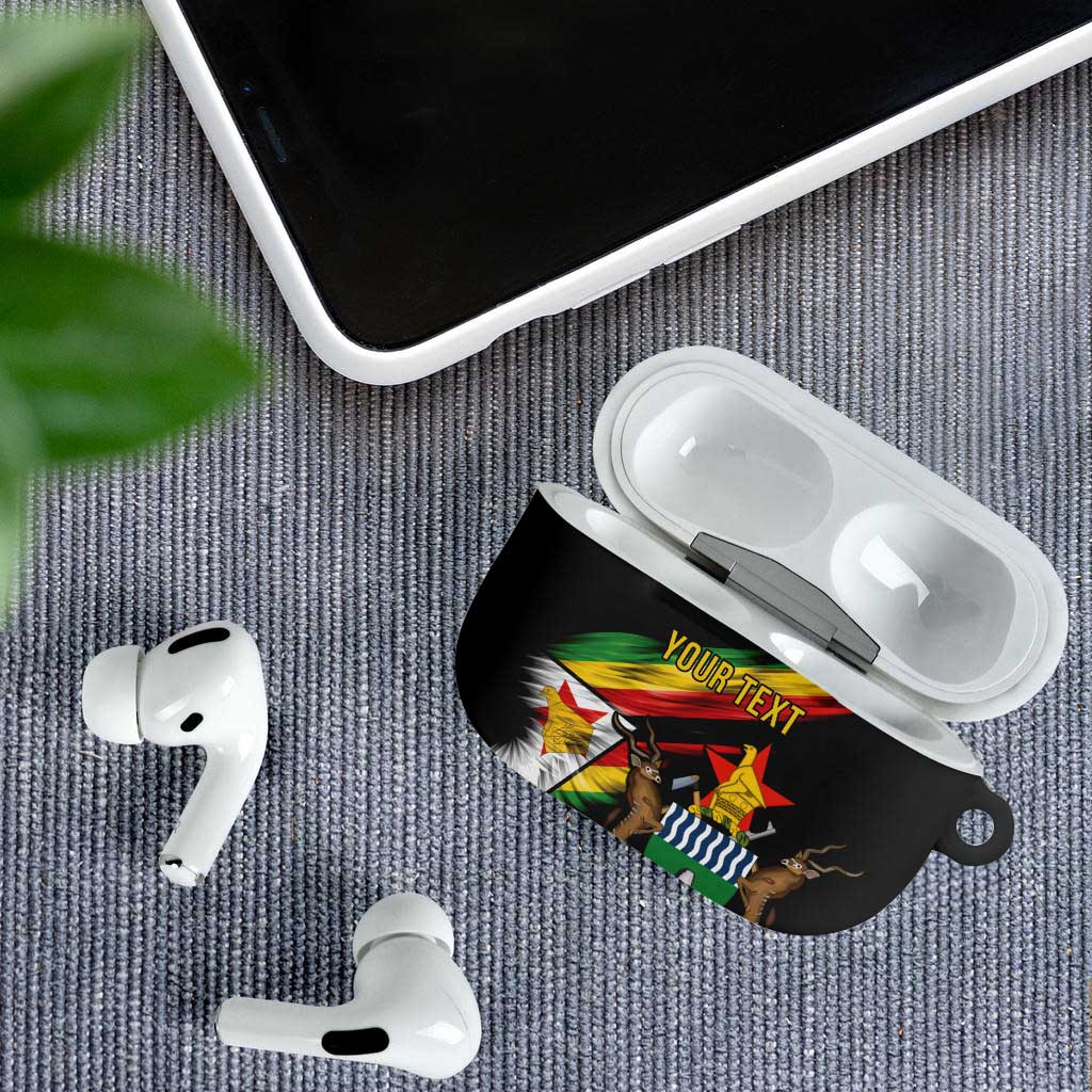 Personalized Zimbabwe Wings Flag AirPods Case Proudly Zimbabwean
