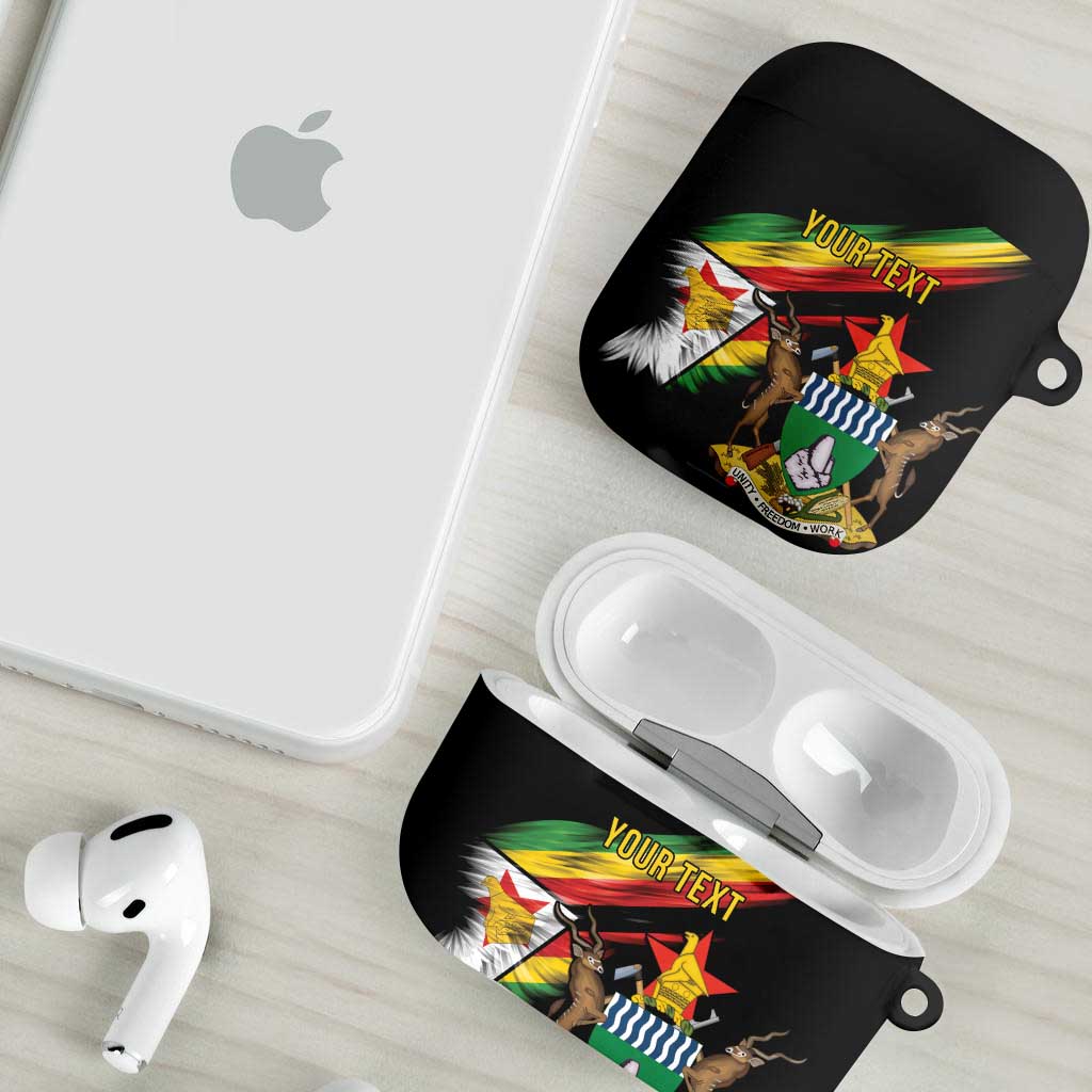 Personalized Zimbabwe Wings Flag AirPods Case Proudly Zimbabwean