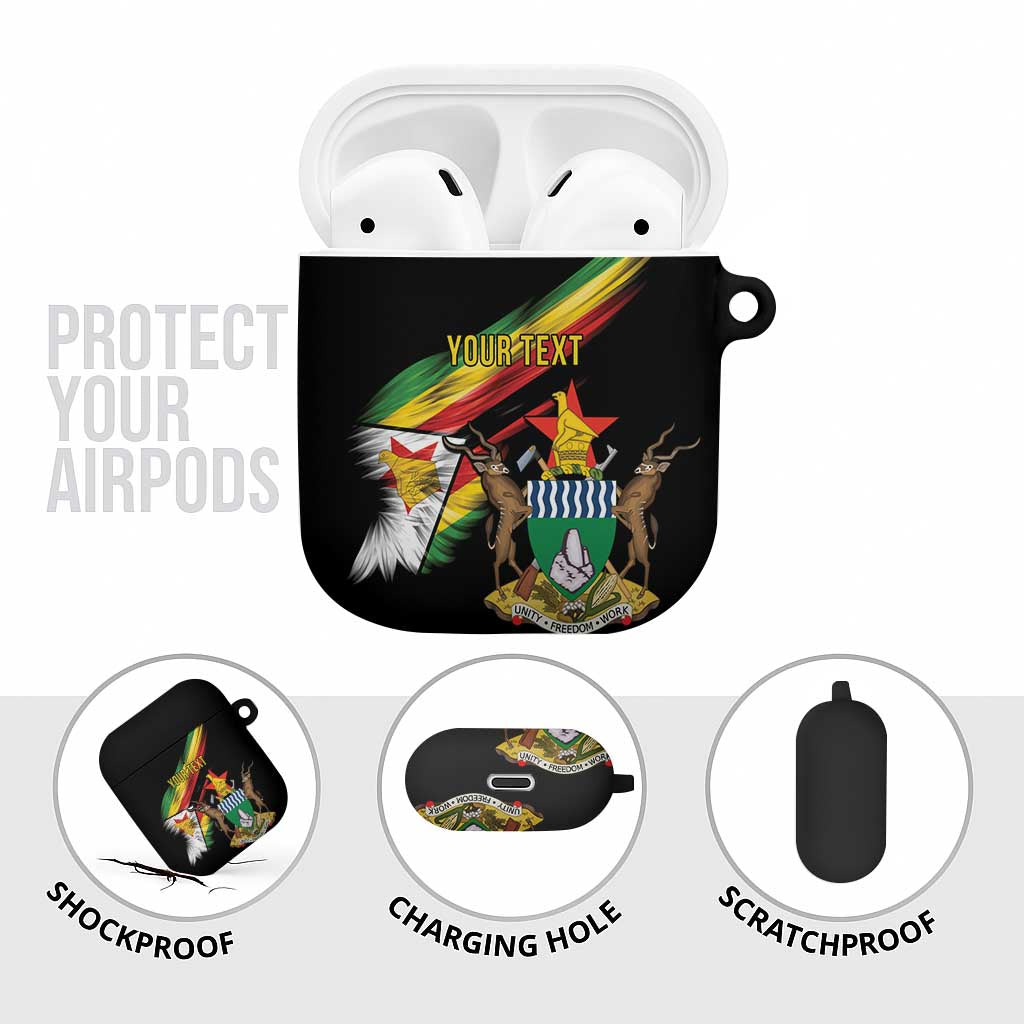 Personalized Zimbabwe Wings Flag AirPods Case Proudly Zimbabwean