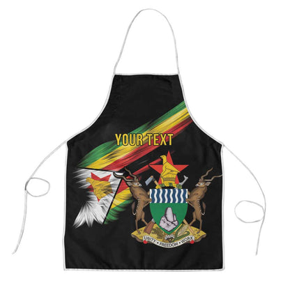 Personalized Zimbabwe Wings Flag Apron Proudly Zimbabwean
