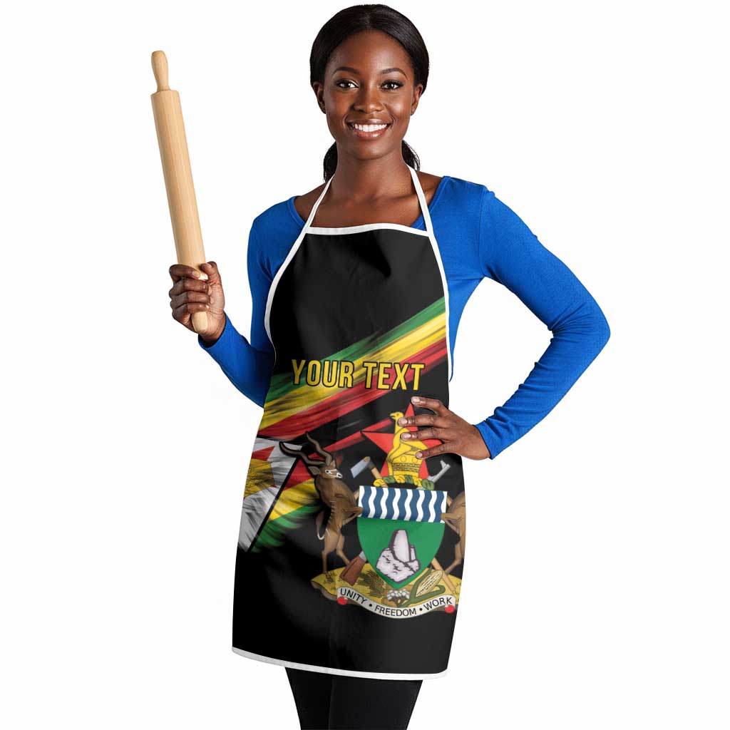 Personalized Zimbabwe Wings Flag Apron Proudly Zimbabwean