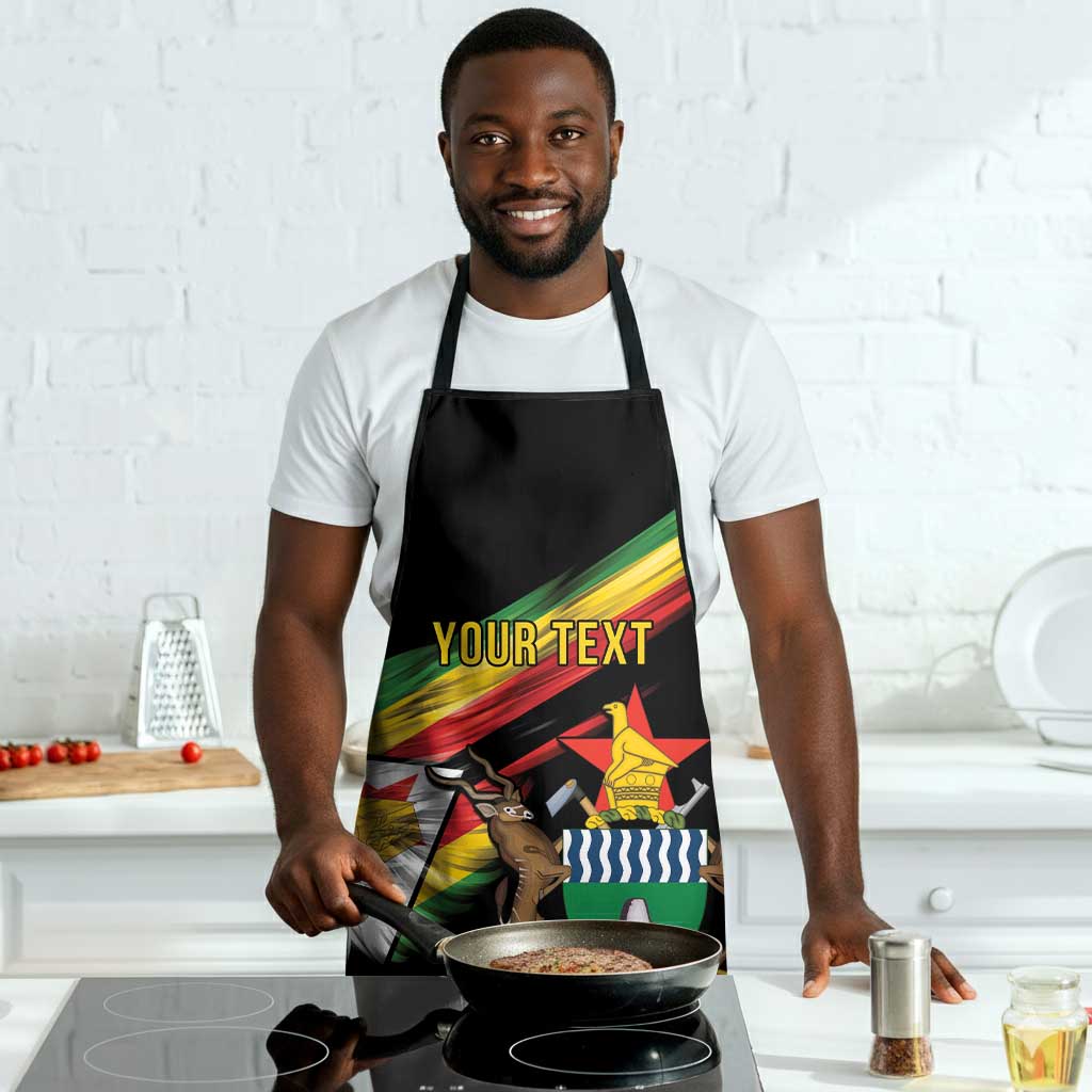 Personalized Zimbabwe Wings Flag Apron Proudly Zimbabwean
