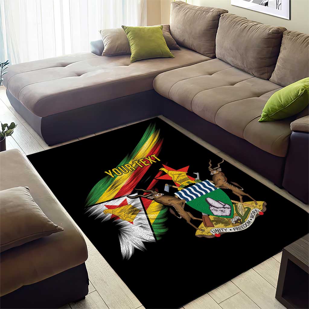 Zimbabwe Wings Flag Area Rug Proudly Zimbabwean - African Pride