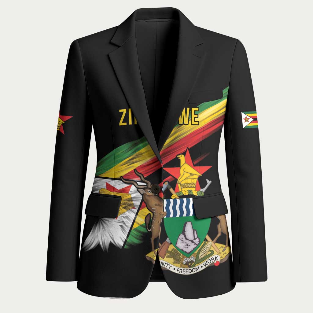Personalized Zimbabwe Wings Flag Blazer Proudly Zimbabwean