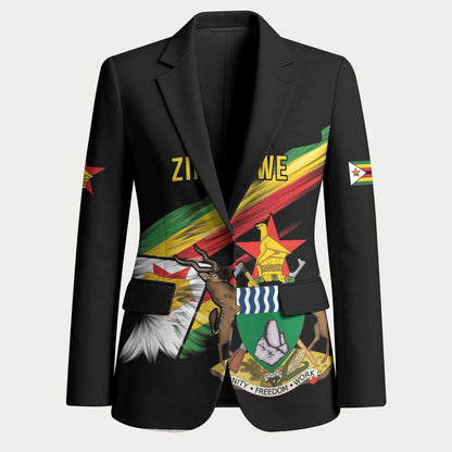 Personalized Zimbabwe Wings Flag Blazer Proudly Zimbabwean