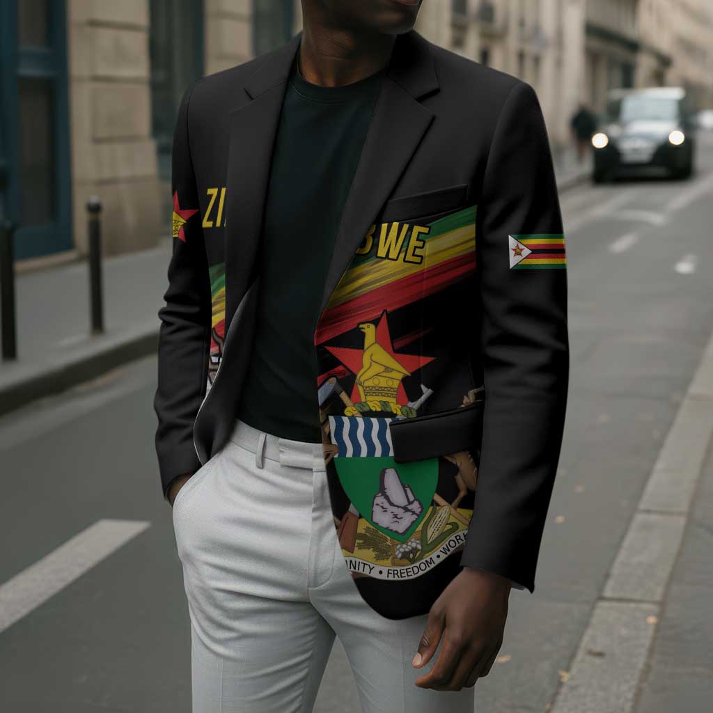 Personalized Zimbabwe Wings Flag Blazer Proudly Zimbabwean