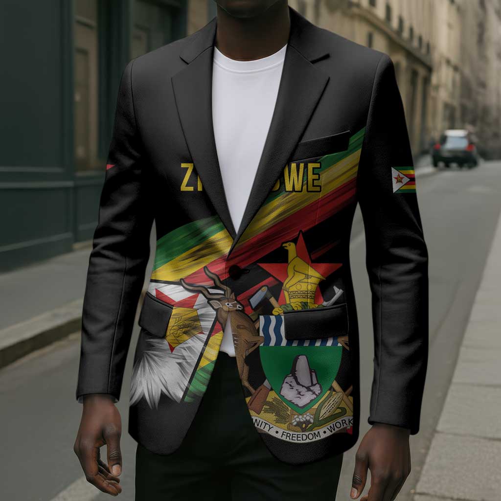 Personalized Zimbabwe Wings Flag Blazer Proudly Zimbabwean