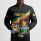 Personalized Zimbabwe Wings Flag Bomber Puffer Jacket Proudly Zimbabwean