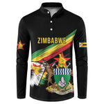 Zimbabwe Wings Flag Button Sweatshirt Proudly Zimbabwean
