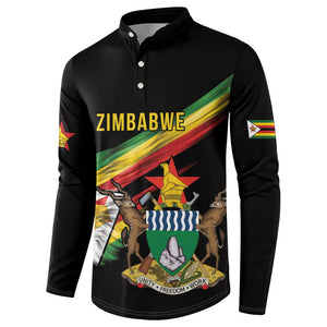 Zimbabwe Wings Flag Button Sweatshirt Proudly Zimbabwean
