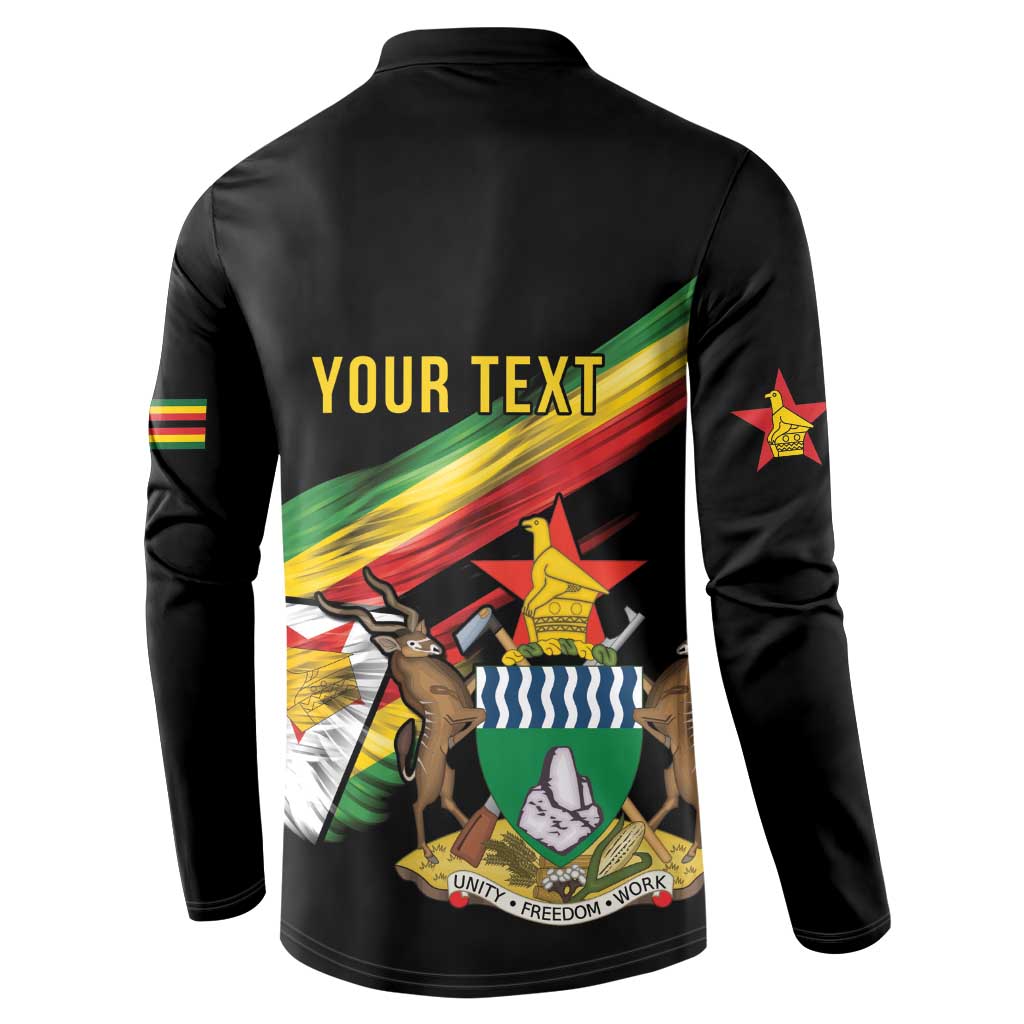 Zimbabwe Wings Flag Button Sweatshirt Proudly Zimbabwean