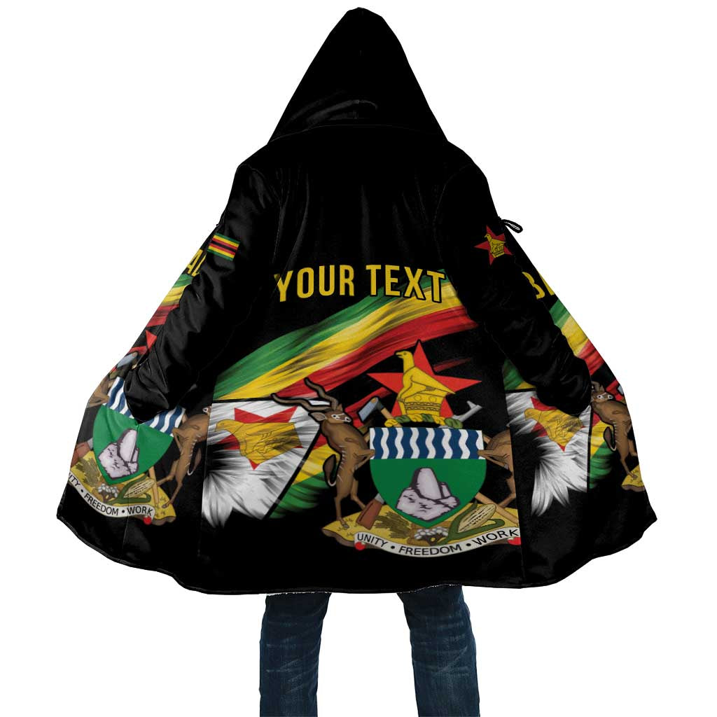 Personalized Zimbabwe Wings Flag Cloak Proudly Zimbabwean