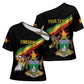 Personalized Zimbabwe Wings Flag Cross Shoulder Shirt Proudly Zimbabwean