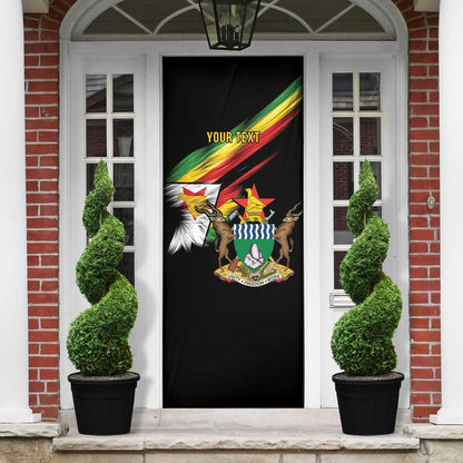 Personalized Zimbabwe Wings Flag Door Cover Proudly Zimbabwean